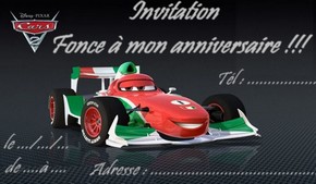 carte anniversaire cars francesco
